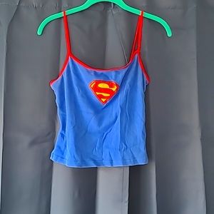 Small super man short tank top/crop top